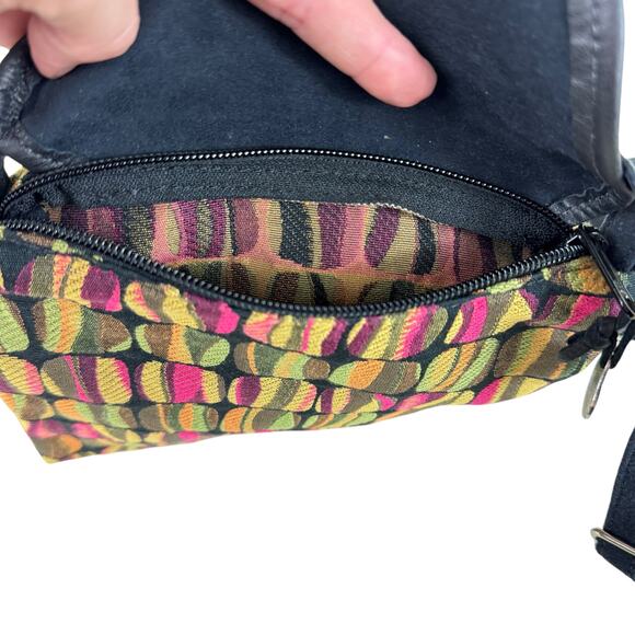 Erda Of Maine Colorful Tapestry Flap Adjustable Strap Square Crossbody Purse - Picture 4 of 7